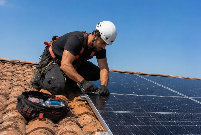 Maintenance et monitoring de panneaux solaires à Saint-Georges-de-Reintembault