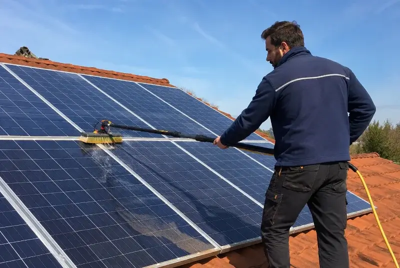 Nettoyage et entretien de panneaux solaires à Saint-Georges-de-Reintembault